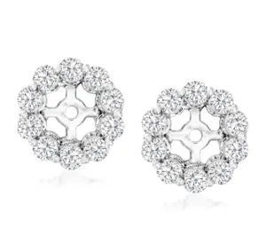 14W Round Brilliant Cut Diamond Shared Prong Jackets for ~4mm Stone