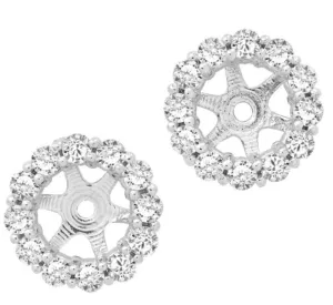 14W Round Brilliant Cut Diamond Shared Prong Jackets for 5.4-5.6mm Stone