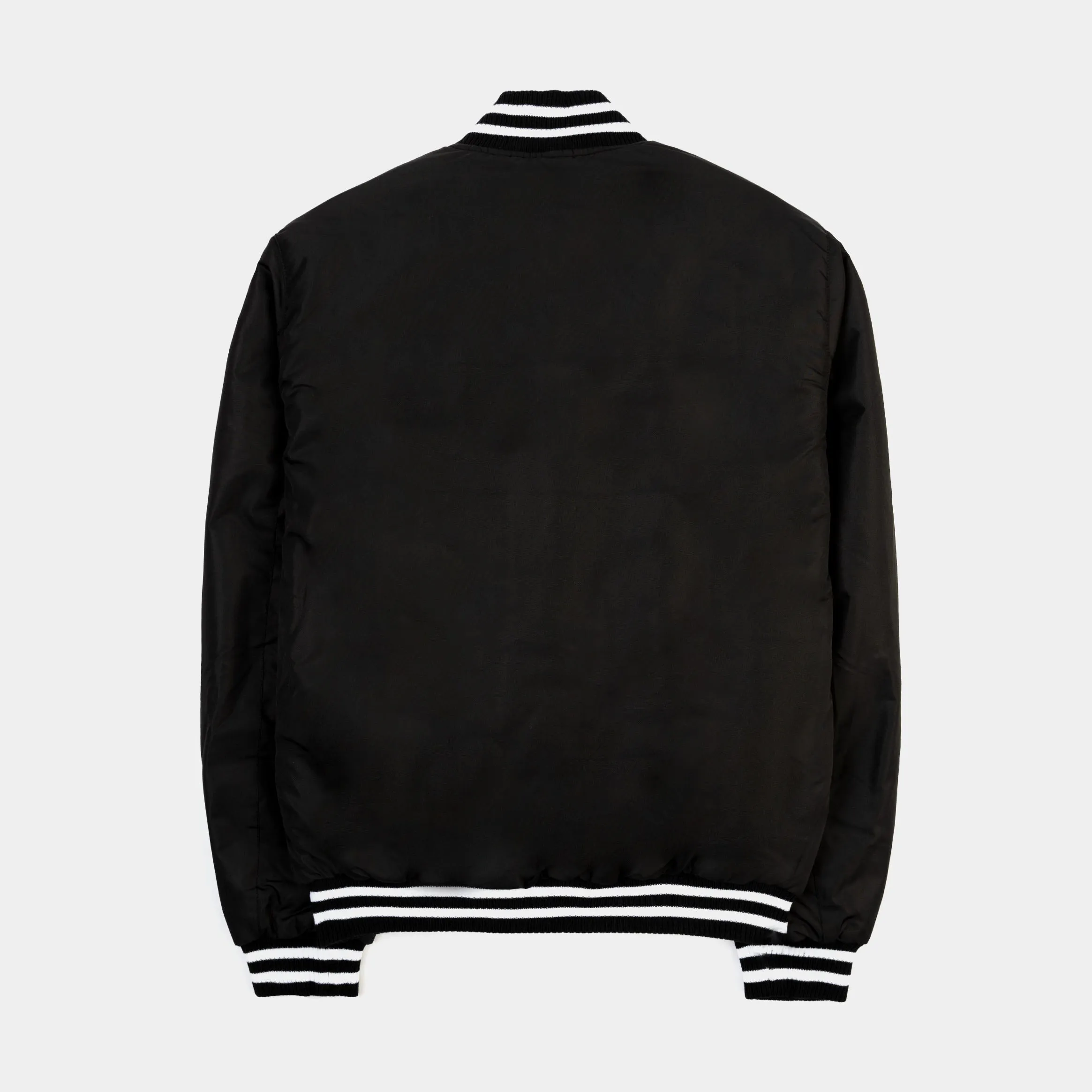 Chicago Bulls Reversible Letterman Mens Jacket (Black/White)